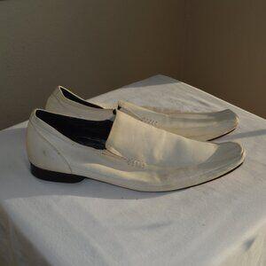 Japanese Custom Made White Leather Men's Dress Shoes